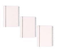 Mikinona 3 Pièces Cahier à Spirale Blanc Papier A5 Ligné | DIY Planning, Scrapbooking, Journaling, Fêtes à Thème, Anniversaire, Format A5, Spirale Latérale