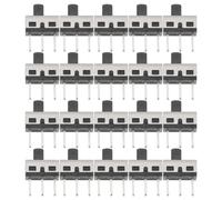 Mikinona 30 Pièces Interrupteur à Glissière Ss12d10 2 Positions 3 Broches en Cuivre, Espacement des Broches 4,7mm, Hauteur du Levier 5mm, Montage sur Panneau pour Applications Électroniques