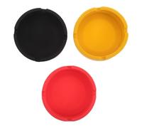 Mikinona 3pcs Porte-Cendrier Rond en Silicone, Petit Récipient Incassable à Base Stable pour Voiture et Bureau, Intérieur et Extérieur
