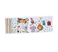 Mikinona Autocollant Mural Animal en Pvc pour Chambre D'enfant, Toise Murale Réutilisable pour Décoration Murale et Mesure de Taille, pour Salle de Jeux ou Décoration Intérieure