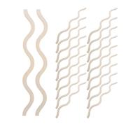Mikinona Baguette Décorative en Bois Ondulé 20 Pièces pour Cadres Muraux et Étagères, Décoration Multi-scène, Design Festonné Unique, Couleur Kaki, Cuisine et Murs