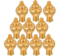 Mikinona Embouts de Rails de Rideaux en Plastique doré, 10 pièces, pour tringles à Rideaux de 26 à 28 mm de diamètre, Installation Facile, Maintien Stable, pour Chambre d’Enfant et Chambre