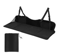 Mikinona Extension de Siège Arrière pour Voiture Matelas en Flocage Noir, Fond Antidérapant, Utilisation Multifonctionnelle pour Voyages en Voiture et Camping