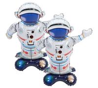 Mikinona Lot de 2 Ballons Astronaute Mignons pour Décoration de Fête D'anniversaire Garçon Thème Cosmos Espace
