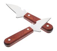 Mikinona Lot de 2 Couteaux à Huîtres en Acier Inoxydable, Ouvre-Coquilles Compact, Couteau à Écailler les Huîtres pour Usage Domestique