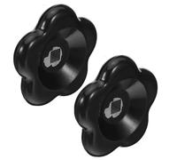 Mikinona Lot de 2 Poignées de Vanne en Bakélite Noire, Poignée Ergonomique avec Trou Carré 7x7mm pour Tige de Robinet Extérieur, Prise Confortable et Remplacement Facile