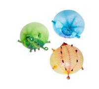 Mikinona Lot de 3 Jouets Ballons Dinosaure en TPR Gonflables, de Décompression Créatif D’Animal pour Garçon et Filles, comme Décoration ou Fête Couleur Couleur Aléatoire Plusieurs Styles