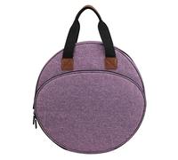 Mikinona Paquet à Outils de Broderie en Tissu Oxford Compartiment Frontal Élastique Grande Capacité Pourpre et Poche Zippée pour Débutants et Passionnés pour Sorties et Voyages