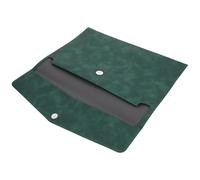 Mikinona Pochette à Dossiers en Similicuir Vert pour Organiser et Ranger Documents A4, Paquet de Rangement Fonctionnel pour Étudiants et Bureau