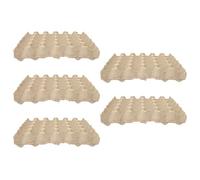 Mikinona Porte-œufs en vrac 5pcs 30 emplacements en pâte à papier, boîte à œufs artisanale réutilisable pour stockage et transport, cuisine et marché