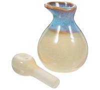 Mikinona Pot en Porcelaine Craquelée Design Élégant et Fonctionnel Blanc, Récipient pour Stockage D'huile Couleur Aléatoire pour Huiles Essentielles pour Salon de et Spa