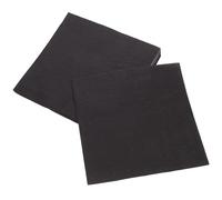 Mikinona Serviettes Noires Jetables 20 Pièces 16,5 X 16,5 Cm Double Épaisseur en Papier pour Serviettes de Fête Cocktail Anniversaire Mariage et Événements Spéciaux