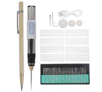 Mikinona Stylo Graveur Sans Fil 25 W 3 Vitesses Réglables Pour Gravure Sur Verre Et Sculpture Sur Métal, 5000-25000 R/Min, ABS Et Acier, Usage Professionnel