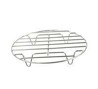Mikinona Support Vapeur Inox Rond 30 Cm, Grille De Cuisson à La Vapeur Robuste, Acier Inoxydable 304, Coussin Isolant Thermique, Pour Cuisson Maison Et Restaurant, Haute Stabilité, Pieds 5 Cm