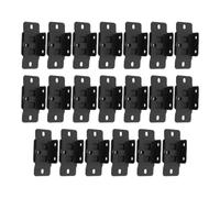 Mikinona Supports de réparation de Meubles 20 Pièces, Connecteur d'angle en Fer Noir pour Bois, Équerres Métalliques en L, Prévention du Vacillement, pour Meubles en Bois