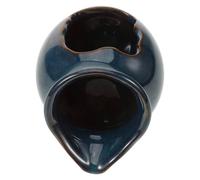 Mikinona Vase Fontaine en Céramique Bleue pour Aquarium et Jardin Décoratif | Décor Simple et Élégant, Usage DIY ou Bassin, Installation Facile, Pièce Multifonction pour Intérieur