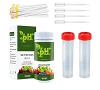 Mikiuly Kits D'analyse des Sols,Kit D'analyse De Sol pour Potager,100 Bandelettes de Test pH Sol,pour Jardin, Agriculture et Plantes d’intérieur (Gamme 3-9)