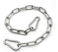 MIKMAYTOO Chaîne Robuste en Acier Inoxydable pour Maison, balançoire, Animal Domestique, Camping (1, 4 mm - 0,5 m)