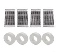 MIKMLYZE Lot de 8 brosses d'escalade et anneaux 6101611-R4 pour nettoyeur de piscine robotique Dolphin, DX3, DX4 M200, kit de pièces de rechange pour une installation facile pour gris et blanc