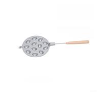 MIKMLYZE Moule à gaufres en aluminium 16 trous Argenté 44,5 cm | Capacité de 16 trous, construction légère, conduction thermique, pas de surface, nettoyage facile