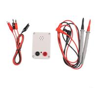 MIKMLYZE Testeur de continuité sonore 9 V, avec alarme sonore et visuelle, pour test de commutateur PCB, outil de circuit intégré à piles, boîtier ABS, alimentation par batterie blanche (D)