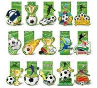 Mikqky 15 Pièces Marque-Pages Drôle pour Fan de Foot, Marqueurs de Page Magnétiques Antidérapants, Petit Cadeau Pas Cher pour École Foot, Cadeaux Football, Cadeau Anniversaire Foot pour Enfant