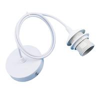 Mikqky E27 Pendentif Lampes Suspendues Accessoires, Lampe Suspension Accessoires en Métal, Support de Lampe E27 avec Câble, Monture de Suspension pour Luminaire Plafond