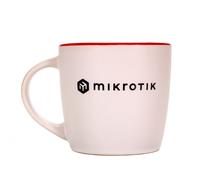 MikroTik Mug en céramique – Tasse beige élégante avec intérieur rouge pour café et thé MTCP