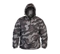 Mil-Tec Anorak de combat d'hiver pour homme - Veste à enfiler avec capuche - Coupe-vent résistant aux intempéries - Veste tactique d'extérieur - Olive/noir/Woodland, S à 3XL