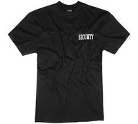 Mil-Tec Double SECURITY Print T-Shirt Hommes Sécurité Tactique Travail Noir