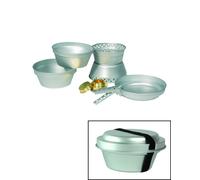 Mil-Tec set de cuisine "ALU", casseroles, poêle & réchaud, 4 pcs.