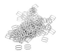 Milageto 100pcs Métal Soutien-Gorge Sangle Ajustement Boucle Anneaux Glissières Crochets sous-vêtements Invisibles, Argent, 10 mm Forme 8