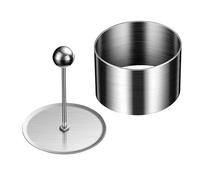 Milageto 3 Pièces Moule à Gâteau Cercle Inoxydable Mousse Poussoir Anneau de Cuisson pour Réalisation Pâtisserie Originale et Créative Adapté Famille Enfants C, grand