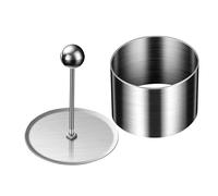Milageto 3 Pièces Moule à Gâteau Cercle Inoxydable Mousse Poussoir Anneau de Cuisson pour Réalisation Pâtisserie Originale et Créative Adapté Famille Enfants C, moyen