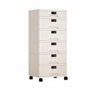 Milageto Armoire de Rangement Caisson de Bureau Tiroir Verrouillable Organiseur de Documents Verrouillage à Tiroir Rangement A4 et Accessoires Conception, 6 Tiroirs 4 Hauts + 2 Bas