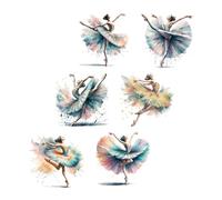 Milageto Autocollants Muraux de Fille de Ballet, Stickers Muraux de Danseuse de Ballet pour Salon et Chambre d'enfant