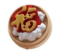 Milageto Autocollants pour réfrigérateur - Motifs chinois - Jouet amusant pour enfants - Ornements 3D mignons en résine pour la maison, la cuisine, les fêtes, A