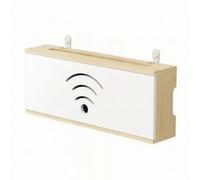 Milageto Boîte Rangement Murale en Bois pr Rteur Gestion des Câbles Boîte Dissimule Rteur en Bois Décoratif Caisson Mural Compartiment Caché,