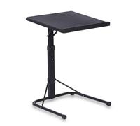 Milageto Bureau Enfant Réglable Table Pliante Plateau Rectangulaire Surface Optimisée Cadre Métallique Pliable Compact Transportable Réglable pour Assises, Noir