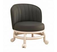 Milageto Chaise à Rltes Mobile | Silhte Arrondie, Encombrement Réduit, Chaise Doier Coque Incurvée, pr Appartement, Noir