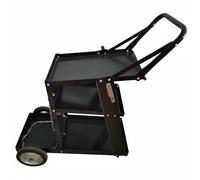 Milageto Chariot de Soudage Chariot Diable Servante Métal Solide avec Plateaux et Poignée pour Transporter Poste et Équipement Lourds Roues Maniables Adapté à Atelier Garage Chantier Maintenance
