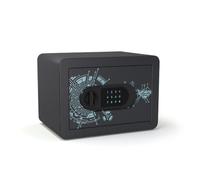 Milageto Coffre-fort Enfant Boîte Sécurité Rangement Coffre Miniature Caisson Verrou Électronique Rétroaction Ludique Acier pour, Noir, Coffre-fort Quantique