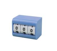 Milageto Compteur Mécanique de Bureau Compteur Manuel Totaliseur Enregistreur Compteur de Table en Plastique Rotatifs Clairs Utilisation Stable sur Surface, Bleu, 3 Chiffres