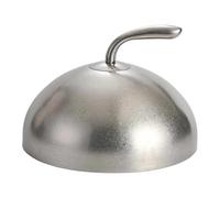 Milageto Couvercle Alimentaire en Acier Inoxydable avec Poignée, Cloche Réutilisable, Anti-Poussière, Accessoire de Cuisson pour Plancha, Cloche à Badigeonner pour Table, 32 Cm Rétro