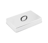 Milageto Couvercle Rectangulaire en Acier Inoxydable 304, Dôme Culinaire Multifonction avec Poignée Anti-Chaleur, Couvercle Culinaire Anti-Éclaboussures, Cloche pour Fromage/Barbecue, 43.5X28.3X6.6cm