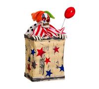 Milageto Décoration Clown Bondissant à Mvement Grande Taille Figurine Animée Clown Sortant D'une Boîte Animé pr Décorations Saisonnières