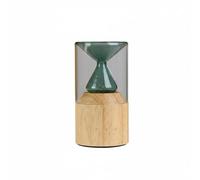 Milageto Diffuseur d'Arômes Diffuseur d'Huiles Essentielles Nébuliseur Pulvérisateur Design Décoratif Moderne en Verre et Efficace 11-20㎡ Nébulisation à Froid, Vert, Socle Bois+Prise Secteur