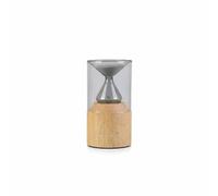 Milageto Diffuseur d'Arômes Diffuseur d'Huiles Essentielles Nébuliseur Pulvérisateur Design Décoratif Moderne en Verre et Efficace 11-20㎡ Nébulisation à Froid, Gris, Socle Bois+Prise