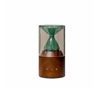 Milageto Diffuseur d'Arômes Diffuseur d'Huiles Essentielles Nébuliseur Pulvérisateur Design Décoratif Moderne en Verre et Efficace 11-20㎡ Nébulisation à Froid, Vert, Batterie Base Foncée