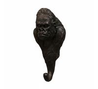 Milageto Éléphant Crochet de Mur Résine Animal Potence 3D Sculpture Suspendue Décoratif Support Accessoires Rangement Élégant Convient Salle de Séjour Chambre Entrée, Gorille